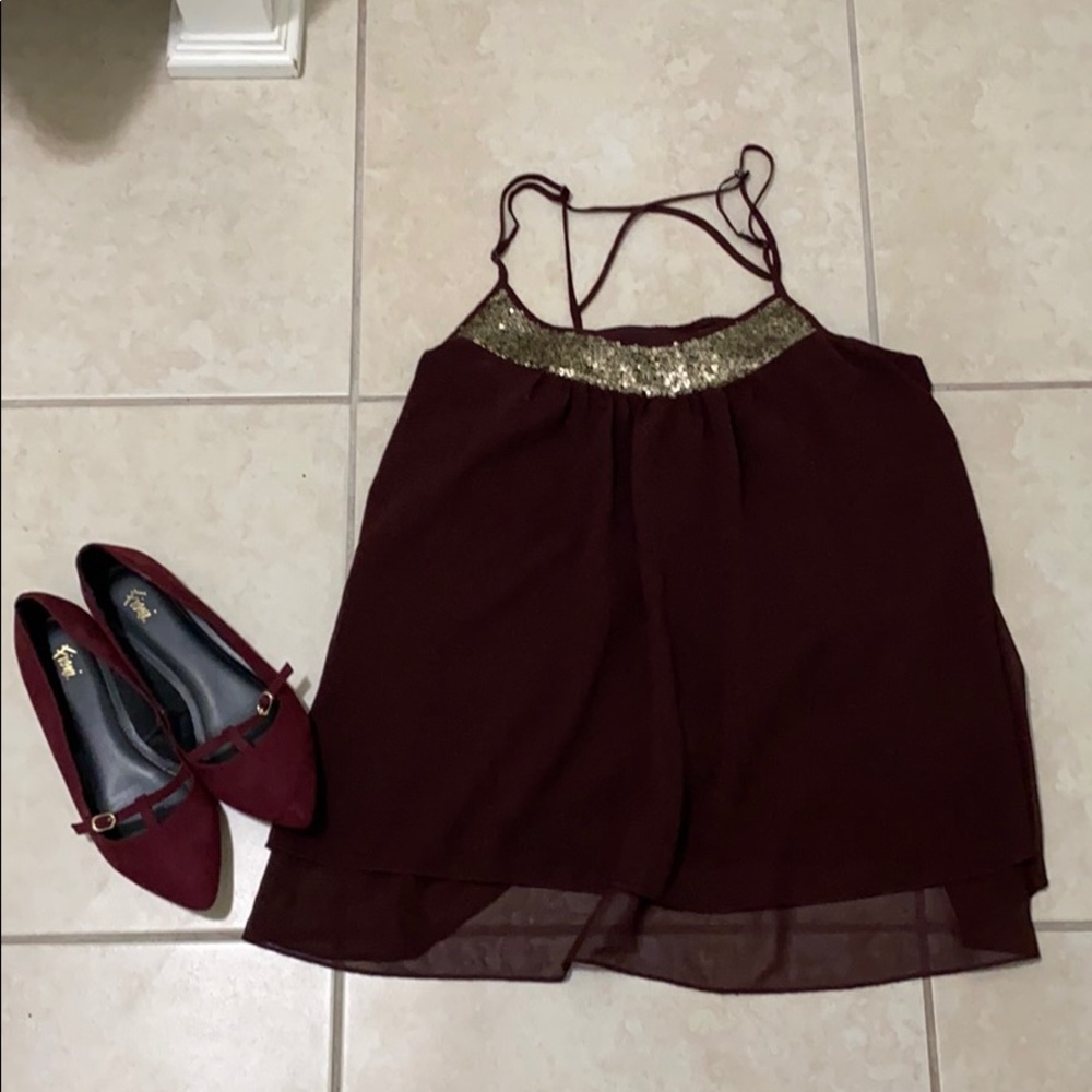 Modismo Top (LG) & Fioni Flats (7.5 US)